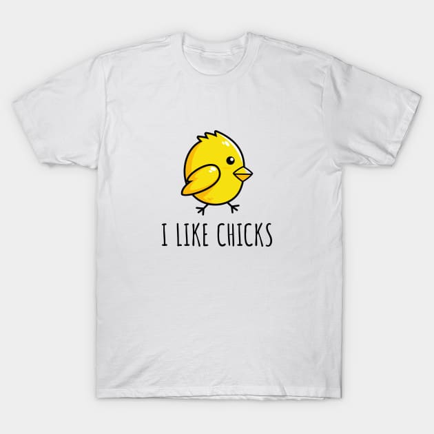 I Like Chicks - Funny Lesbian T-Shirt by galpalpride
